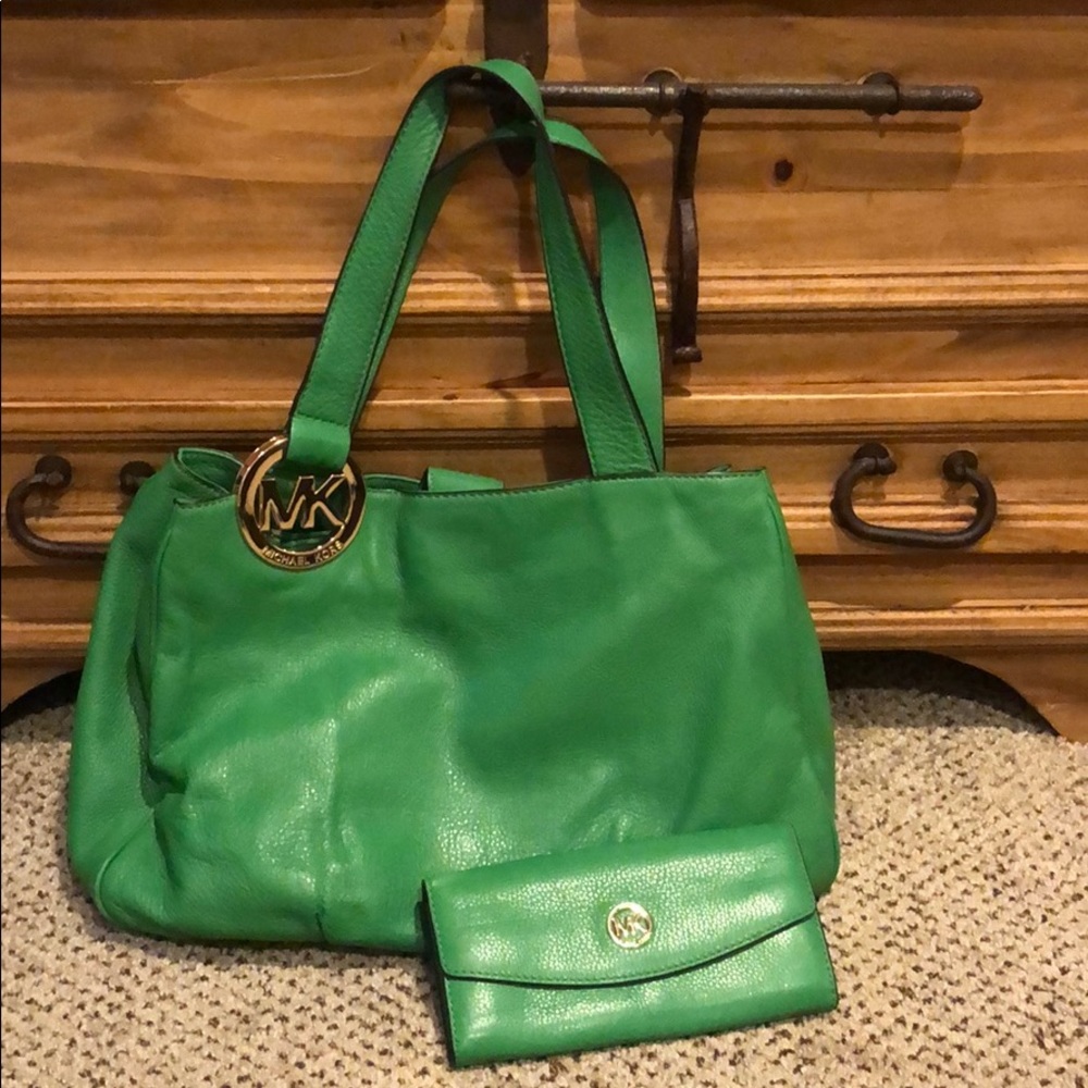Beautiful Michael Kors green purse